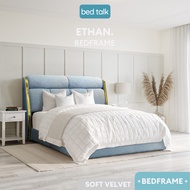 🎁 Free Install 🎁 Bedtalk Ethan Premium Bedframe | Soft Velvet | Queen & King | Katil 床架 142-22