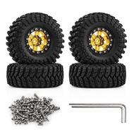for 1/18 FCX24 TRX4M SCX24 FMS Ascent-18 70mm Tires Tyre Wheel Hub RC Car Metal Upgrade OP Accessori