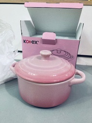 Kotex 陶瓷雙耳碗 粉紅色 鍋 煲連蓋子 Ceramic Eared Bowl 微波爐 焗爐
