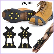 YUJINI Ice Gripper Spike, Spike 10 Teeth Ice Claw,  Universal Anti-Slip Spike Grips Cleats For Shoes
