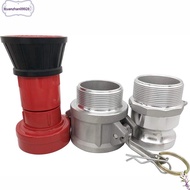 HUANZHAN09928 1 Set Red Industrial Fire Hose Nozzle 2 inch NPSH 2" Fire Equipment with Camlock Fitting Coupling Constant Flow Fog Nozzle Industry, Garden