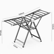 全城熱賣 - 多用途晾衣架 衣帽架 簡約掛衣櫃 曬衣架 曬被架【1.6米】航空鋁合金】大小：【大】