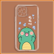 Happy pink cheeked dinosaur anti-fouling iphone case ip 7plus 8plus x xsmax 11 12 13 14 pro max plus