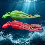 NARCISSUS13A0E Octopus Squid Skirt Bait, Copper Head 100g Trolling Lure, Big Game Drag Fishing With 