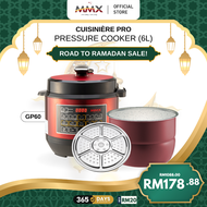 MMX Ewant Pro GP60 Extra Safety & Double Pressure Regulator Periuk Tekanan 6L