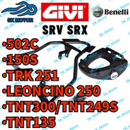 GIVI Benelli 502C 150S TRK 251 LEONCINO 250 TNT 300 249S 135 SRV SR Special Advance Rack Top Box Rac