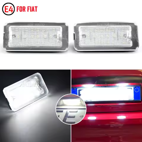 2PCS LED License Plate Light For Fiat 500 Abarth 500 500C 695 595 6000K Xenon White High Brightness 