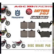 HUSQVARNA DISC BRAKE PADS SM 450R SM 610IE SMS 630 SRM 630 SM 701 SUPERMOTO 701 BEST QUALITY G&K