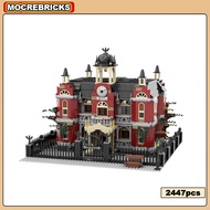 MOC-62301 Kiến trúc hiện đại nổi tiếng Modular Hidden Face High School Block Assembly Model Block To