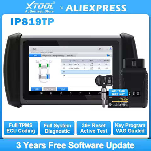 XTOOL InPlus IP819TP TPMS Programming Tools TPMS System Health Check Activate Relearn, Car Diagnosti