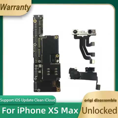 For iPhone XS Max Motherboard With Face ID 64GB 256GB Logic board 100% Unlocked Mainboard Full Worki