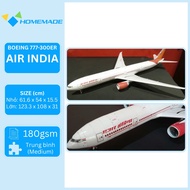 Boeing 777-300ER Air India Commercial Airplane Paper Model Kit