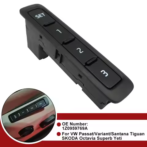 Seat Adjust Memory Switch Button For 1Z0 959 769A V-W PASSAT B6 B7 PASSAT Variant SHARAN TIGUAN CC S