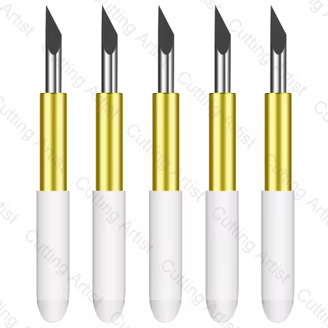 Dia. 2mm 5pcs Deep Point Blade for Cricut Maker 3 Explore 3 Air 2 Silhouette Cameo 4 White Hat