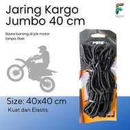 READY CARGO NET MOTORCYCLE 40X40 CM JUMBO MOTORCYCLE LUGGAGE NET BOX SEAT STRAP