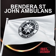 Bendera ST JOHN AMBULANS MALAYSIA I Quality Flag I Badan Beruniform Flag
