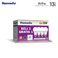 LAMPU HANNOCHS LED BULB ALFA 6W 10W 13W PAKET BELI 3 GRATIS 1 BOHLAM LED HANNOCHS ALFA MULTIPACK 6 W