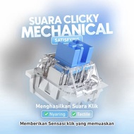 {MY} Clicky Blue Mechanical Dustproof Keyboard Switch Blue Pinless Mechanical Switch/ Switch biru fo