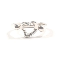 【日本直送 二手美品】10.5號 蒂芙尼 TIFFANY&Co. 戒指 Open Heart Elsa Peretti 銀 925