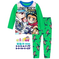 Ailubee BEYBLADE cotton pyjamas long sleeves baby boy kids A1326 |  baju tidur budak lelaki lengan p