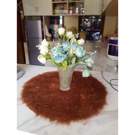 / Product Photo Mat Russian Feather Table Mat Honey Brown Round Diameter 40cm