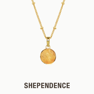 SHEPENDENCE สร้อยคอ STONE MAGIC Sphere Golden Rutilated Quartz จี้หินควอตซ์ไหมทอง