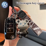 Volkswagen key case for VW Golf Polo Arteon passat beetle tiguan skoda key cover keychain for vw rem