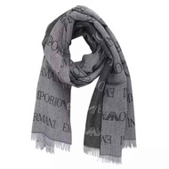 Emporio Armani Emporio Armani 新款滿印logo 圍巾圍脖羊絨絲巾羊毛保暖 625060 CC786 00041 灰色 男女士適合- # Gray Picture Colo