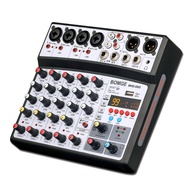 BOMGE 06D 6 ช่อง 16 DSP Echo DJ Mixer อินเทอร์เฟซเสียงคาราโอเกะมิกเซอร์พร้อม MP3 USB Bluetooth 48V P