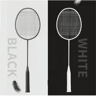 Badminton Racket 26lbs Training Single Full Carbon 4U Firber Rod Aluminum Alloy Frame No Deformati