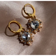 Vintage Heart Diamond Earring
