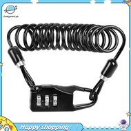 【ouwym9al】Bicycle Lock Password Device Anti 3 Number Long Spring Wire Bike Riding Safety Accessories