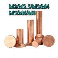 Copper countersunk head rivets GB869 percussion type flat head flat cone head solid rivets Copper d 