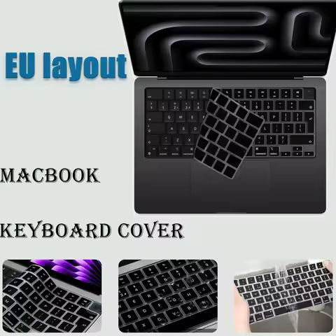 Keyboard Protector Compatible With MacBook Air 13.6 inch M5 M4 M3 M2 M1, EU-Layout Keyboard Cover Fo