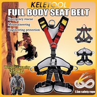 Professional climbing harness full body safety harness 5-point D-ring human climbing harness tree cl