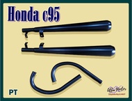 EXHAUST MUFFLER &amp; HEADER PIPE SET BM STYLE "BLACK" Fit For HONDA C95 #ชุดท่อไอเสีย &amp; คอท่อไอเสีย บีเอ็มสไตล์ สีดำ