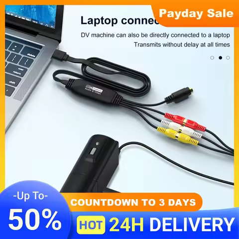 USB Video Capture Card VHS VCR TV DVD Audio Capture Adapter Card RCA To USB Video Converter for /PC