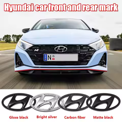 3D ABS Car Front Grille Trunk Logo Sticker Trunk Logo For Hyundai I10 Elantra Getz Sonata XG Terraca