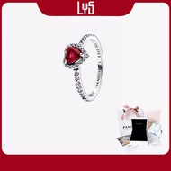 Nhẫn Pandora Elevated Red Heart Ring 8042RD Fullbox  - Nhẫn Nữ Bạc S925