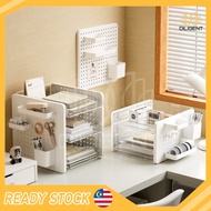 【D382】Rak Penyimpanan Berlapis Multifunctional Desk Organizer Pegboard Storage Rack Home Office Stat