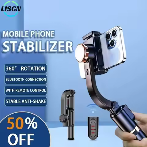 LISCN Gimbal Stabilizer Cellphone Tripod Stand Selfie Stick Adjustable Selfie Stick for Smartphone G