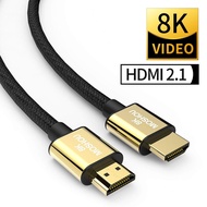 MOSHOU 8K UHD HDMI 2.1 Cable UHD HDR Dolby eARC Atmos 8K HDMI to HDMI Cable