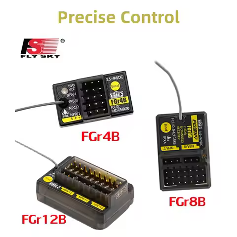 Flysky FGr4B FGr8B FGr12B 2.4GHz 4/8/12CH Receiver PWM/PPM/i-bus Output for PL18 NB4 Lite AFHDS 3 Tr