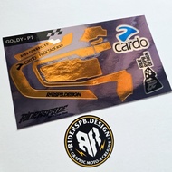 GOLDY PT - STICKER DECAL SKINCOVER GARSKIN INTERCOM CARDO PACKTALK BOLD
