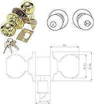 tesa Assa Abloy 3900U0LP Function 00 Polished Brass Door Knob Set