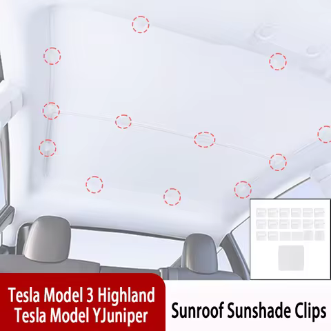 16pcs Roof Sunshade Clips Buckles For Tesla Model 3 Model Y