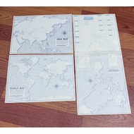 BLank Maps Bondpaper Size Set By 4