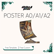Custom Wall Poster Printing Poster/s A0 Poster Size/s A1/s A2/s