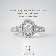 HOSHIZORA RING Oval double line 0.5ct