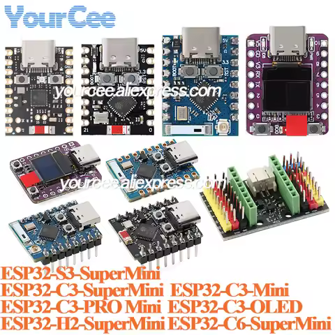 5pcs/1pc ESP32-C3 ESP32C3 ESP32C6 S3 H2 PRO Mini SuperMini Zero Wi-Fi Ble Program Learn Core Develop